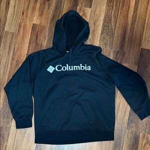 Columbia Black Hooded Logo Pullover